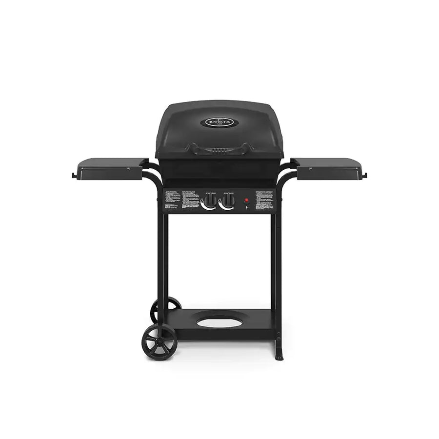 Huntington 2-Burner Propane Gas Grill with Cast Aluminum Construction, Black