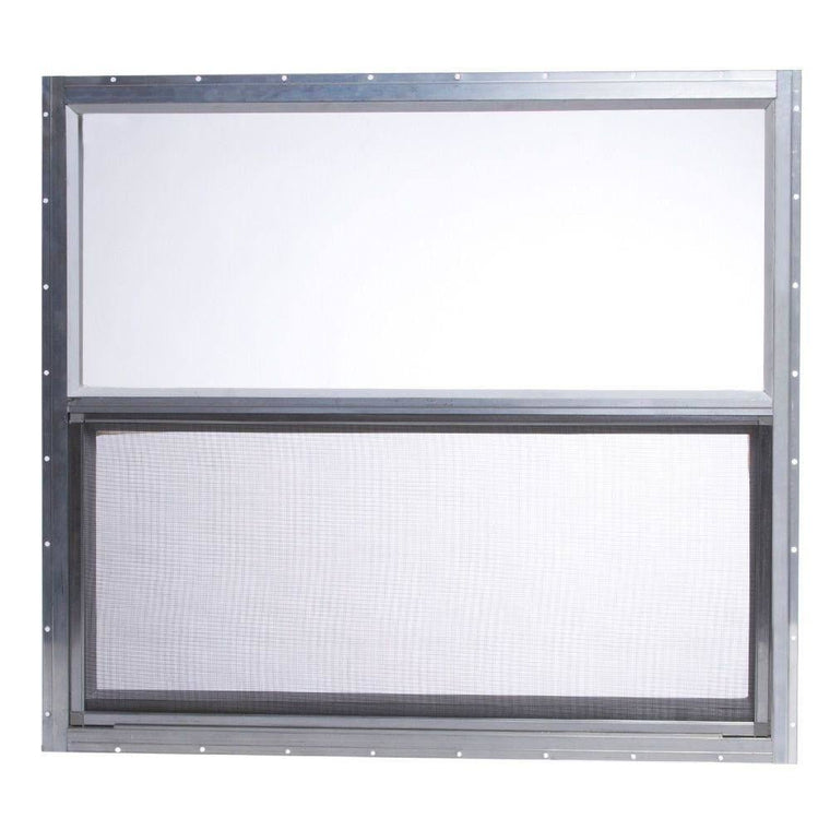 TAFCO Mobile Home Single-Hung Aluminum Window, 30 x 27 Inches, Silver